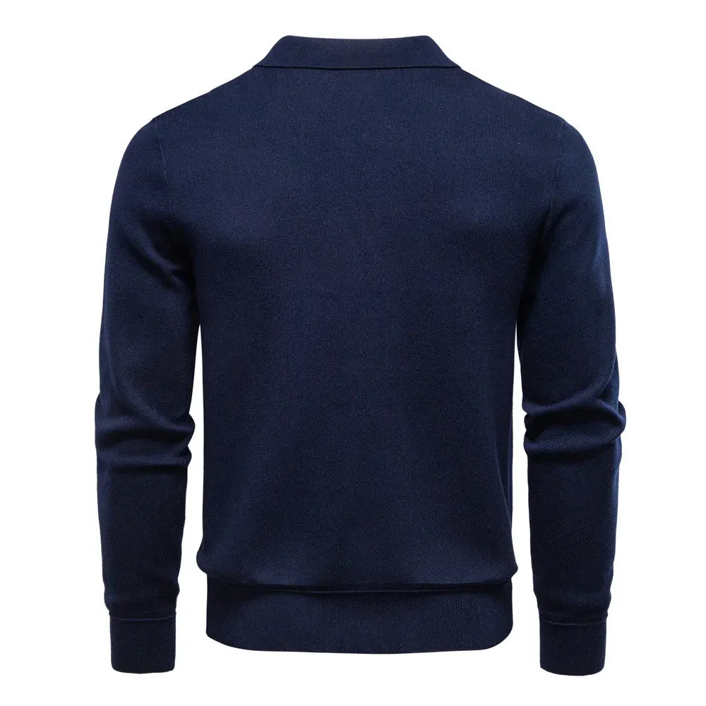 Men's Pure Cotton Luxury Casual Zip-Up Cardigan