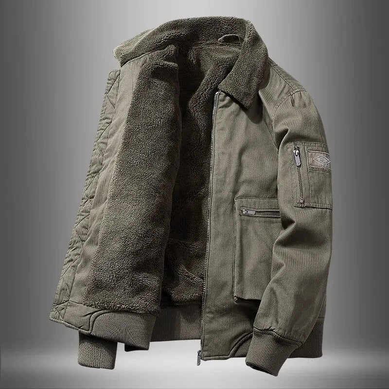 Men's Thickened Fleece Casual Jacket