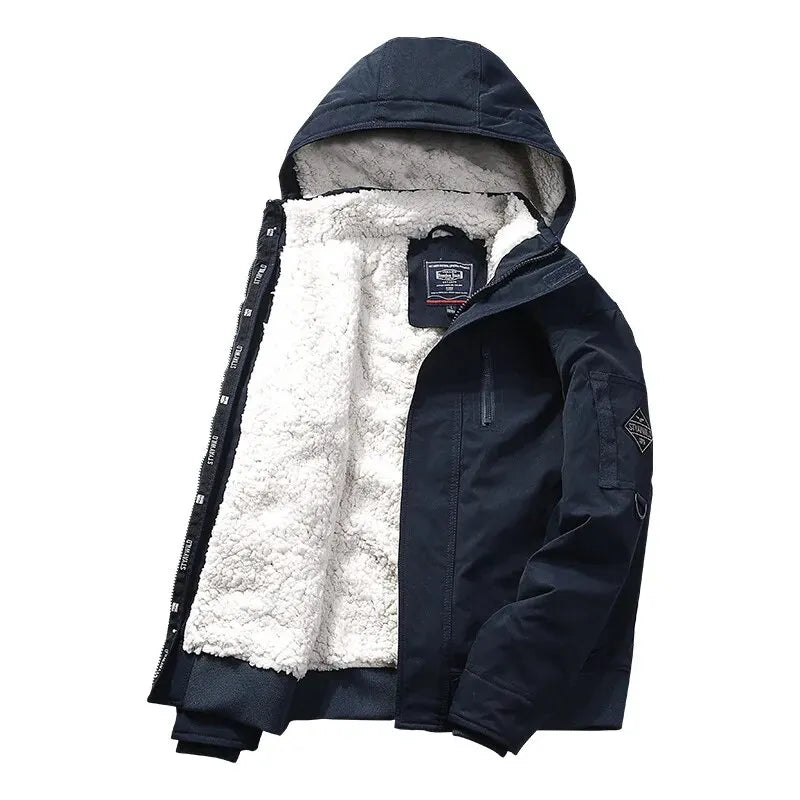 Men's Thickened Fleece Casual Jacket