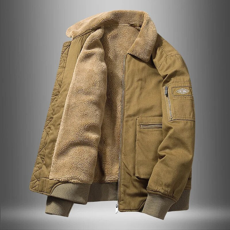 Men's Thickened Fleece Casual Jacket
