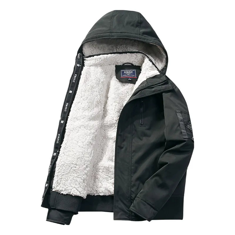 Men's Thickened Fleece Casual Jacket