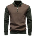 Men's Striped Luxury Cotton Knit Sweater