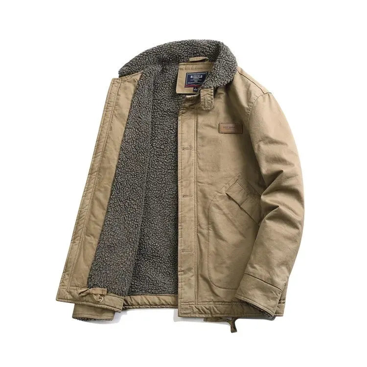 Men's Thickened Fleece Casual Jacket