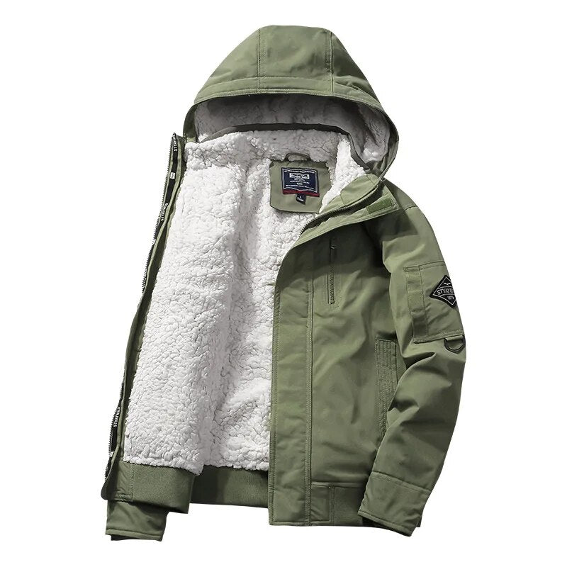 Men's Thickened Fleece Casual Jacket