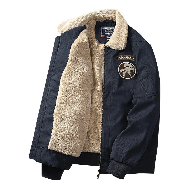 Men's Thickened Fleece Casual Jacket