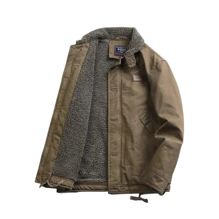 Men's Thickened Fleece Casual Jacket