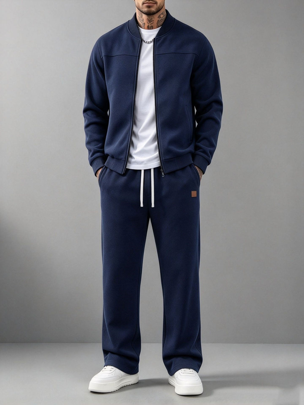 Men's Fleece Lined Thickened Casual Sports Tracksuit